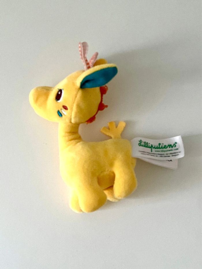 Lot de 2 petites peluches girafe et lion Lilliputiens NEUVES - photo numéro 4