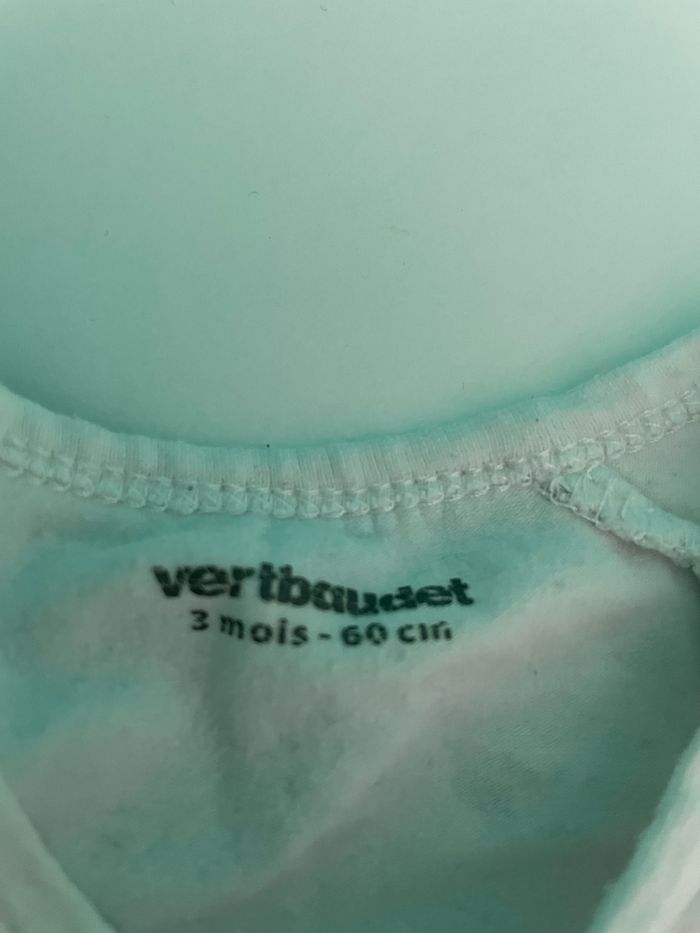 Lot de 3 bodies manches courtes Vertbaudet, Orchestra 3 mois - photo numéro 4