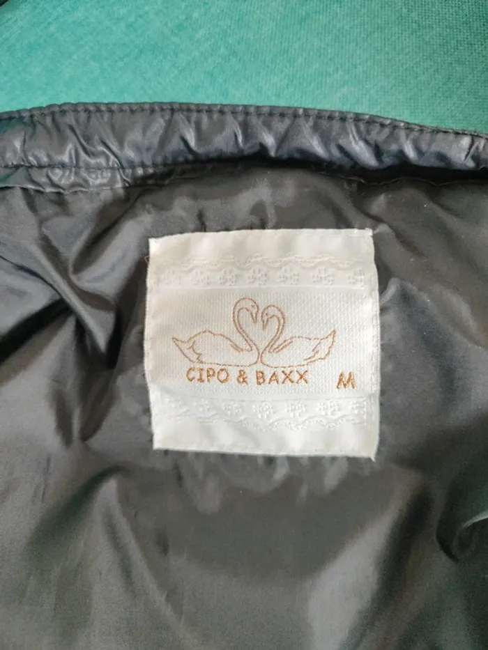 Doudoune blanche et noire Cipo & Baxx S - photo numéro 6
