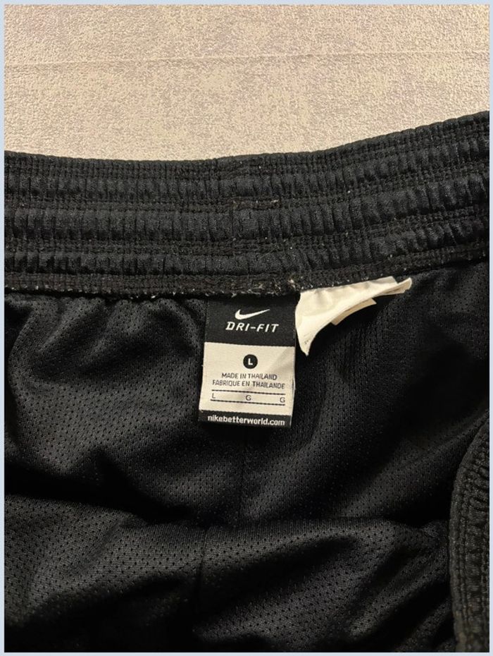 Short Nike Dri-Fit Noir logo brodé Blanc Taille L - photo numéro 5