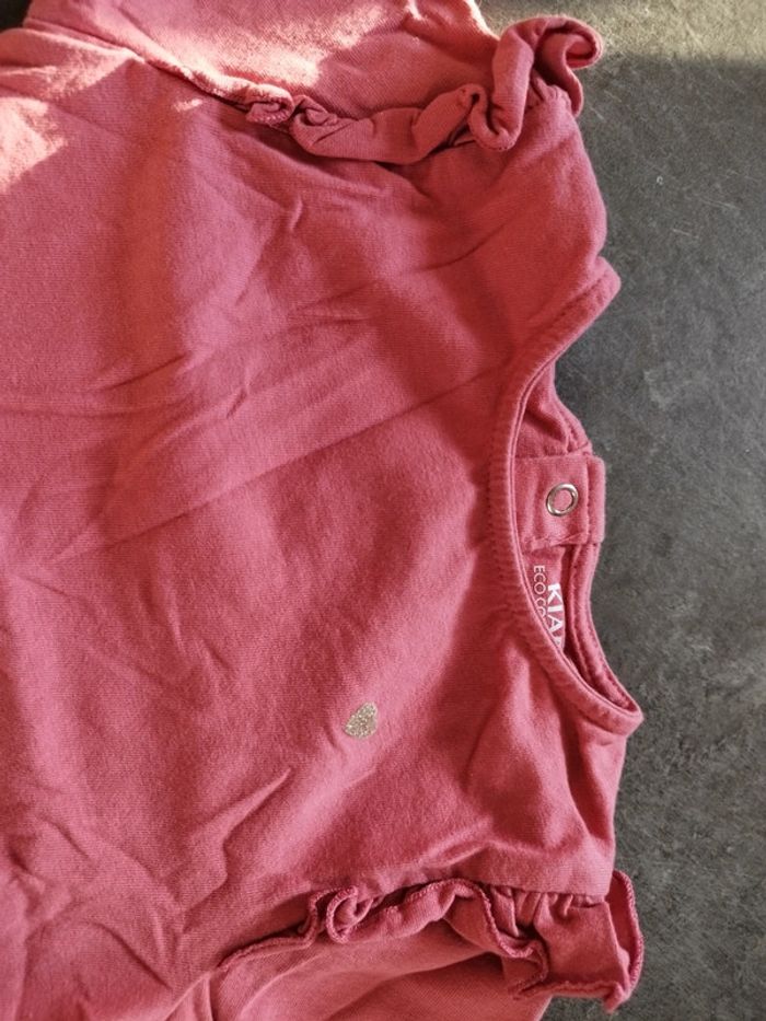 Haut rose petit coeur doré 18 mois - photo numéro 4