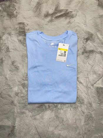 T-shirt Nike bleu logo brodé 🩵 Taille S