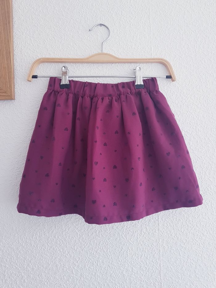 Bel & Bo - Jupe doublée - Taille élastiquée - Cœurs (6 ans) - photo numéro 3