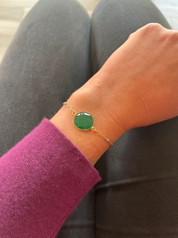 Bracelet pierre verte