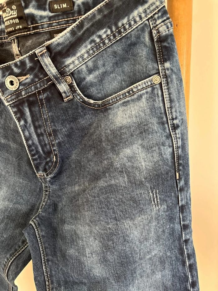 Jean bleu foncé superdry taille 41 - photo numéro 8