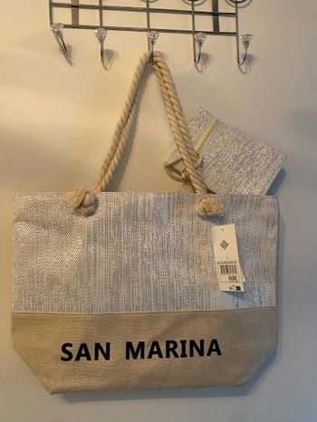 Grand Sac cabas + pochette San Marina neuf