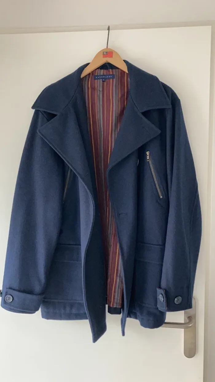 Caban homme laine bleu XL Somewhere