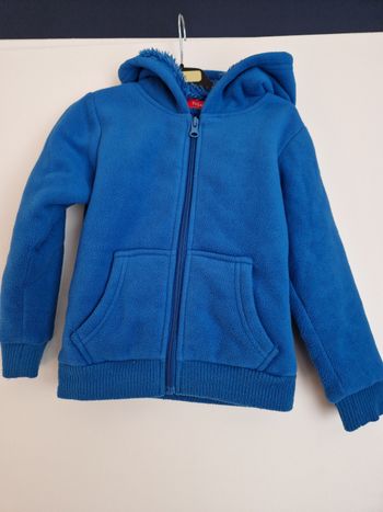 Gilet sweat zipé bleu Tissaia