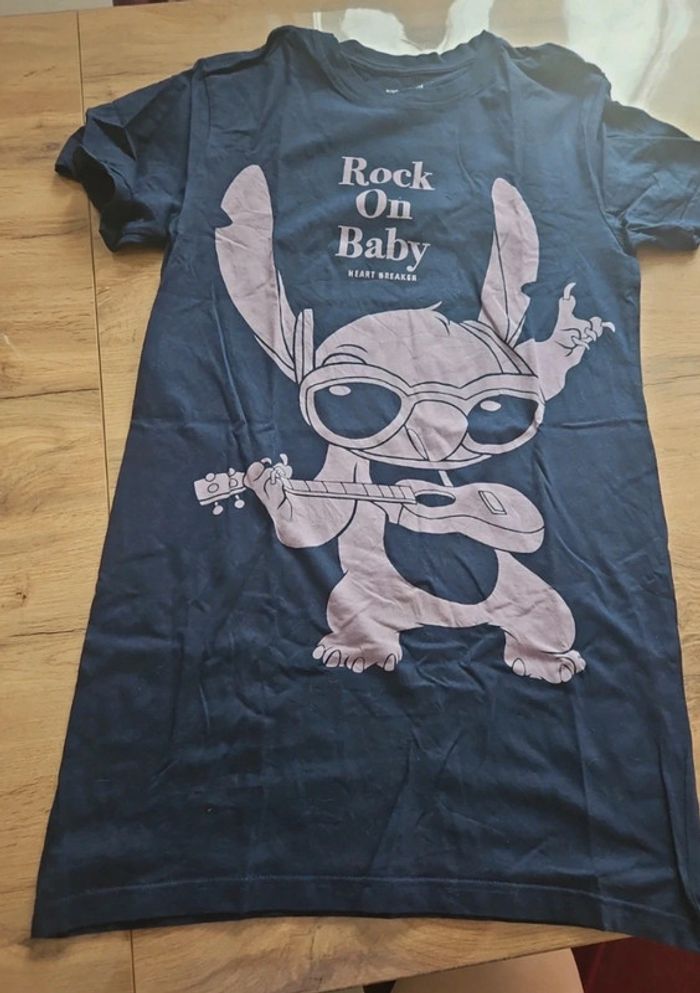 T-shirt long de nuit undiz stitch S neuf
