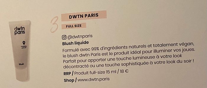 Blush Liquide DWTN Paris 15 ml - photo numéro 3