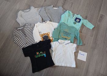 Lots de 8 tee shirts:
6 manches longues + 2 manche courtes