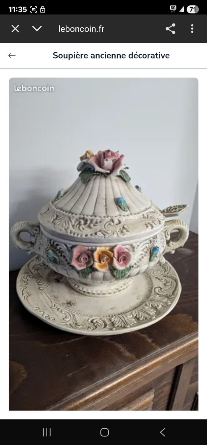 Vends  porcelaine    et soupière - photo numéro 3