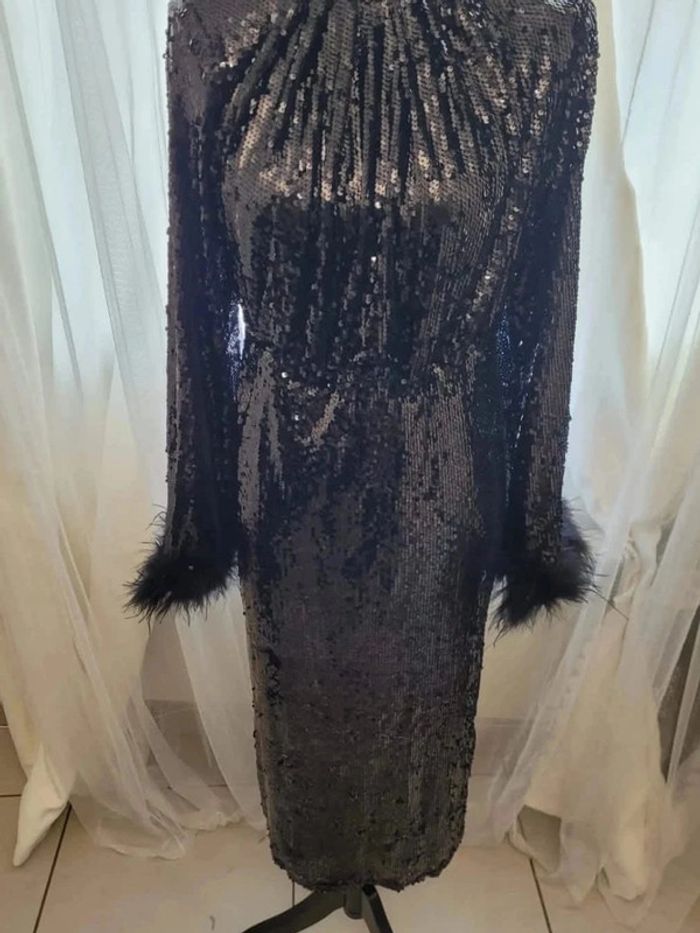 Robe de soirée midi noire 38 - photo numéro 2