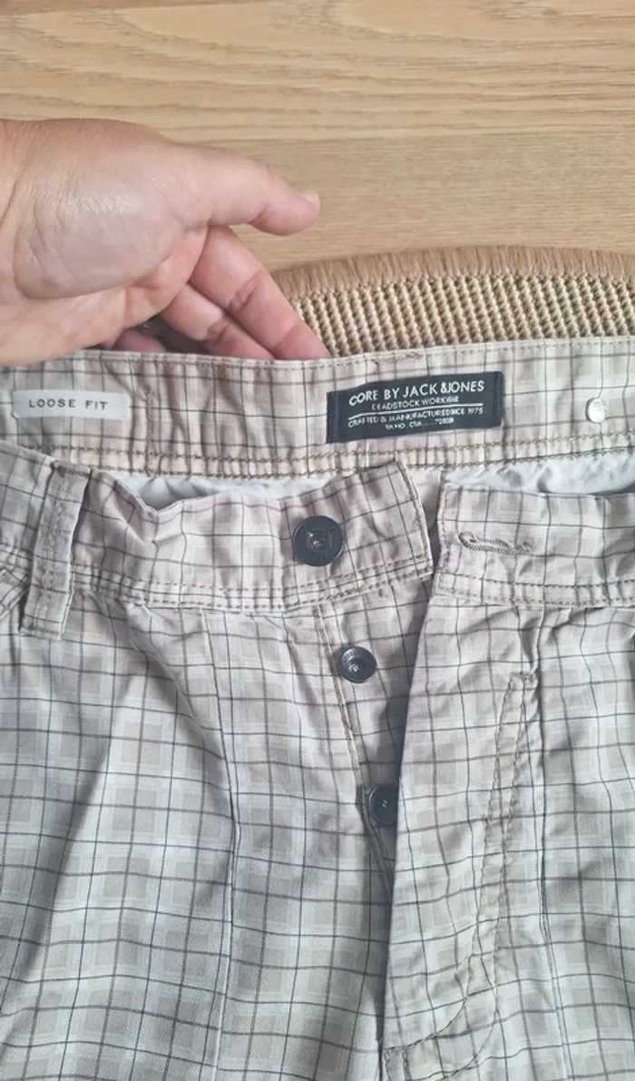 Pantacourt homme à carreaux - photo numéro 2