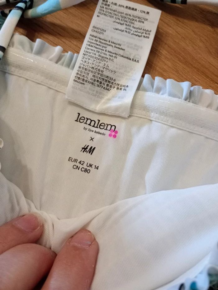 Crop Top H&M – Taille L – Bleu clair – État : Neuf avec étiquette - photo numéro 3