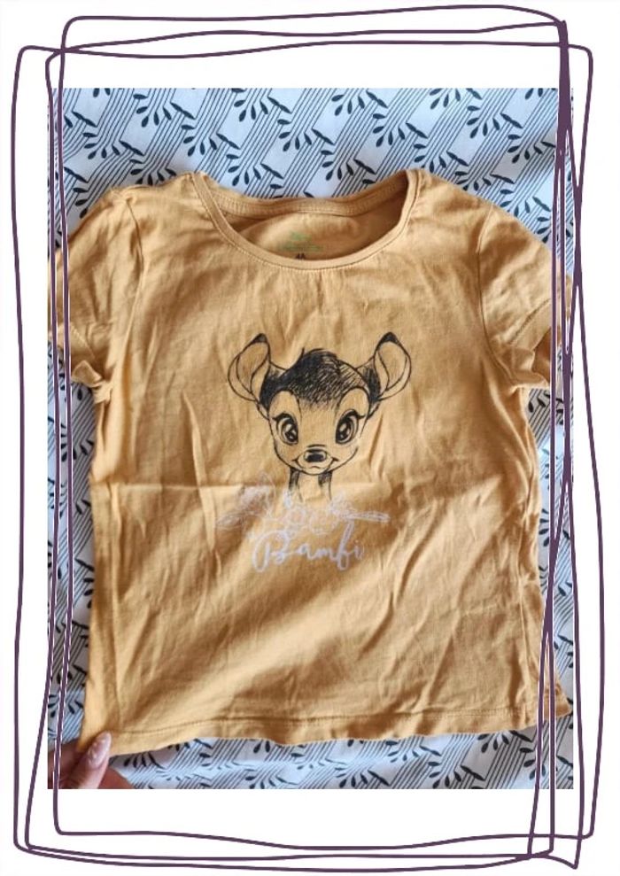 Tshirt moutarde Bambi 4ans - photo numéro 2