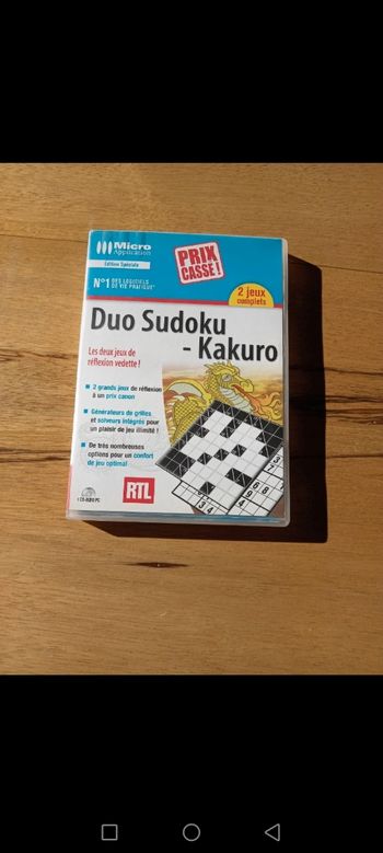 Jeu PC sudoku et kakuro