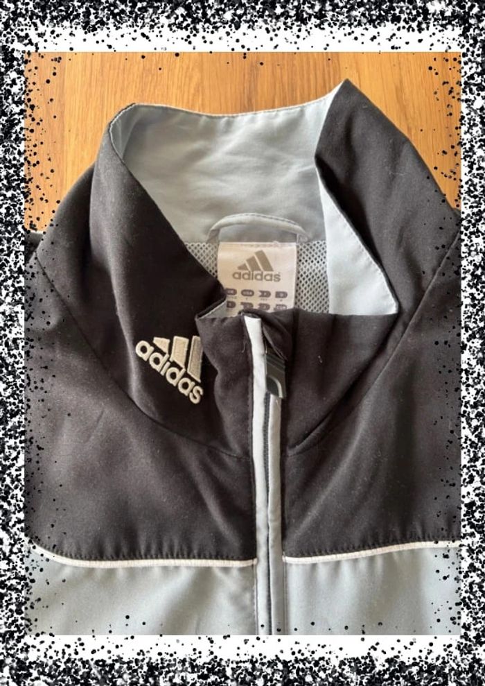 Vintage - Veste de survêtement grise - Adidas - photo numéro 2