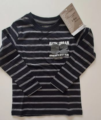 Tee-shirt manches longues neuf In Extenso 2 ans