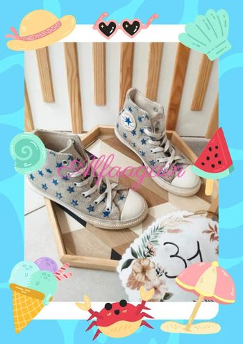 Baskets converse all star argentées 31