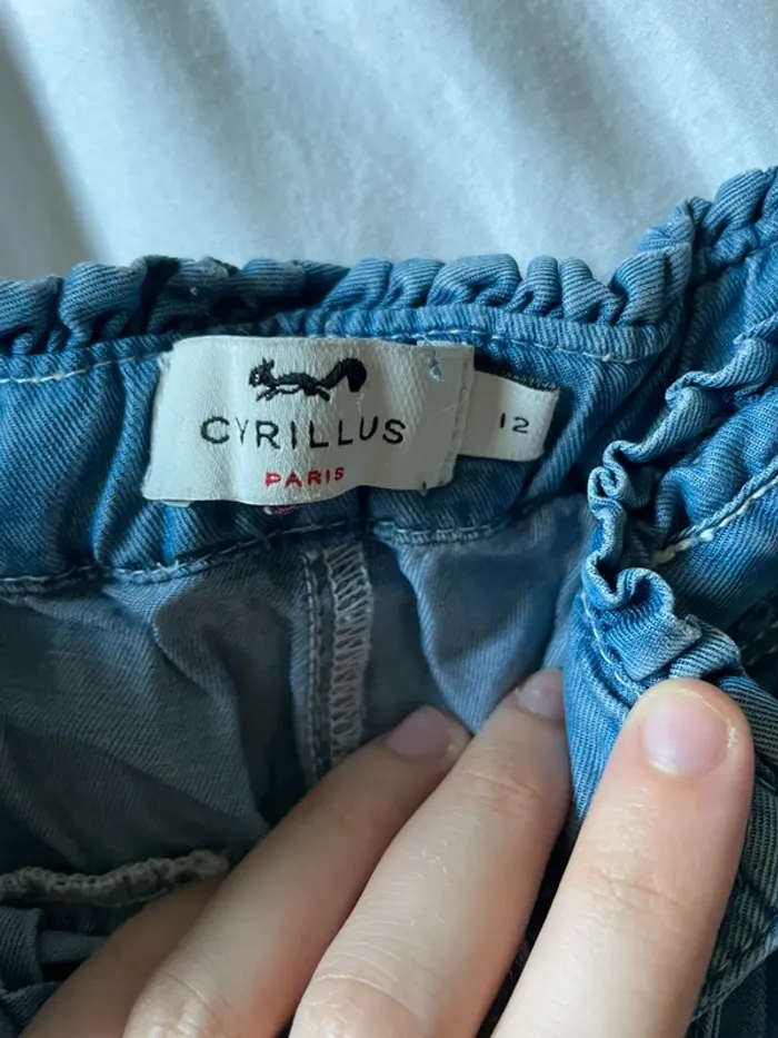 Pantalon jean large fluide bleu Cyrillus - photo numéro 3