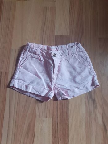 short coton monoprix rose 4 ans