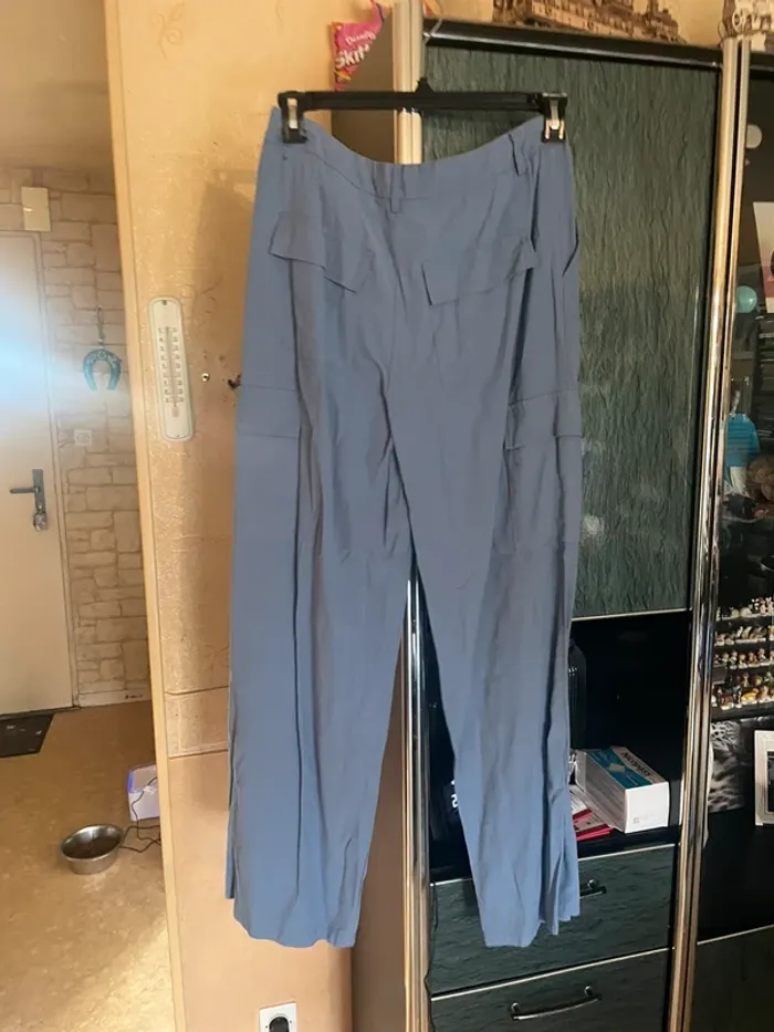 Pantalon lin bleu - photo numéro 5