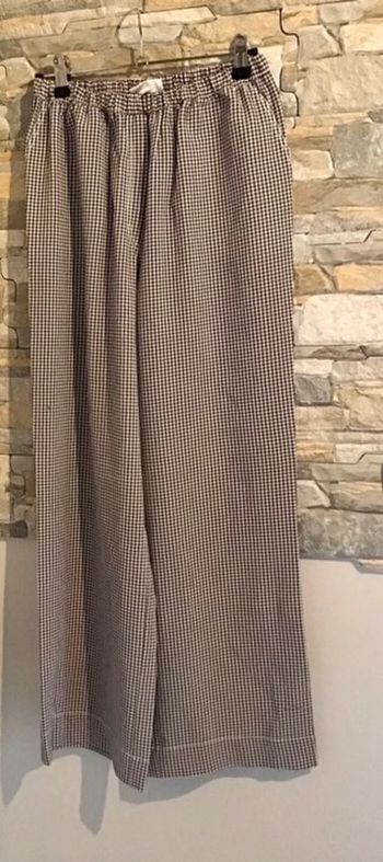 Jolie pantalon de coloris marron et crème de taille 38 de la marque Refa