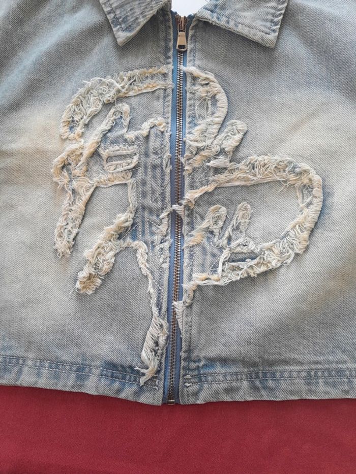 Très belle veste en jeans à zip Project X neuve avec étiquette - photo numéro 7