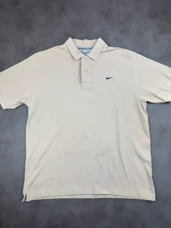 Polo Nike Vintage Crème Solo Swoosh Brodé Taille M