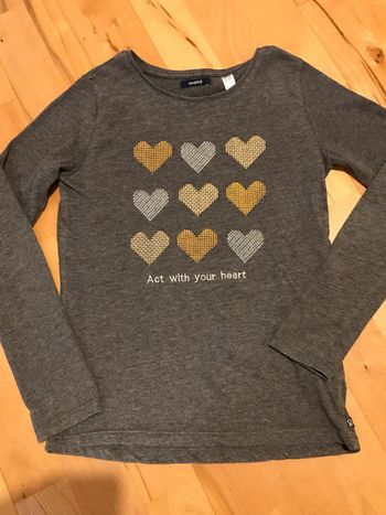 Teeshirt à manches longues gris10 Ans