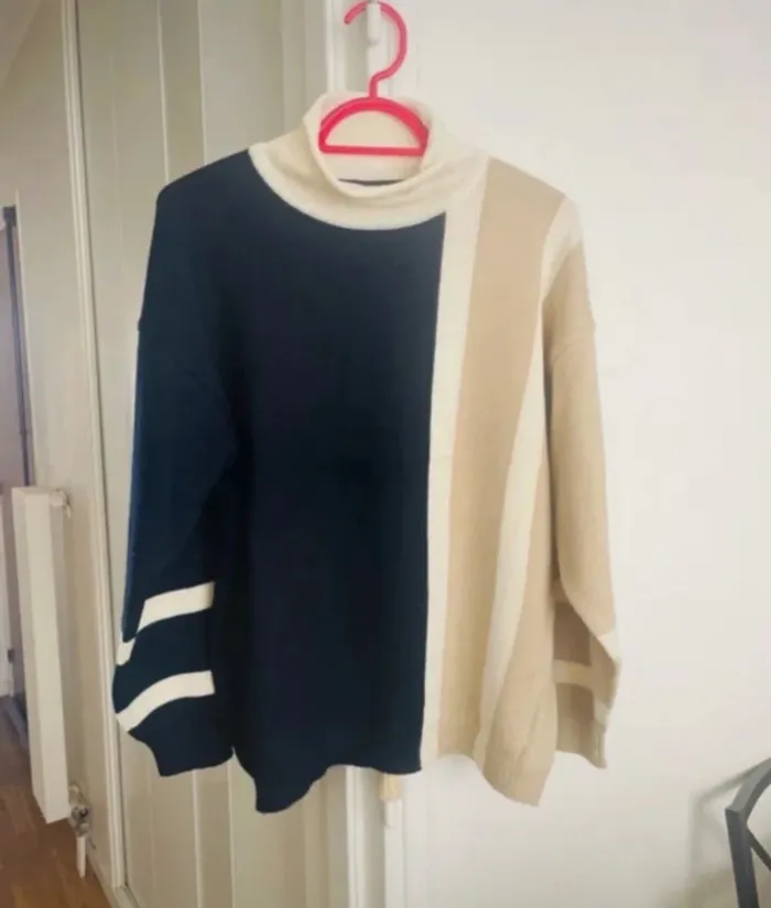 Pull  chic contenant de la laine vierge - photo numéro 2