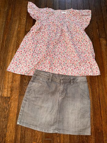 Blouse vertbaudet et jupe Monoprix 14 ans