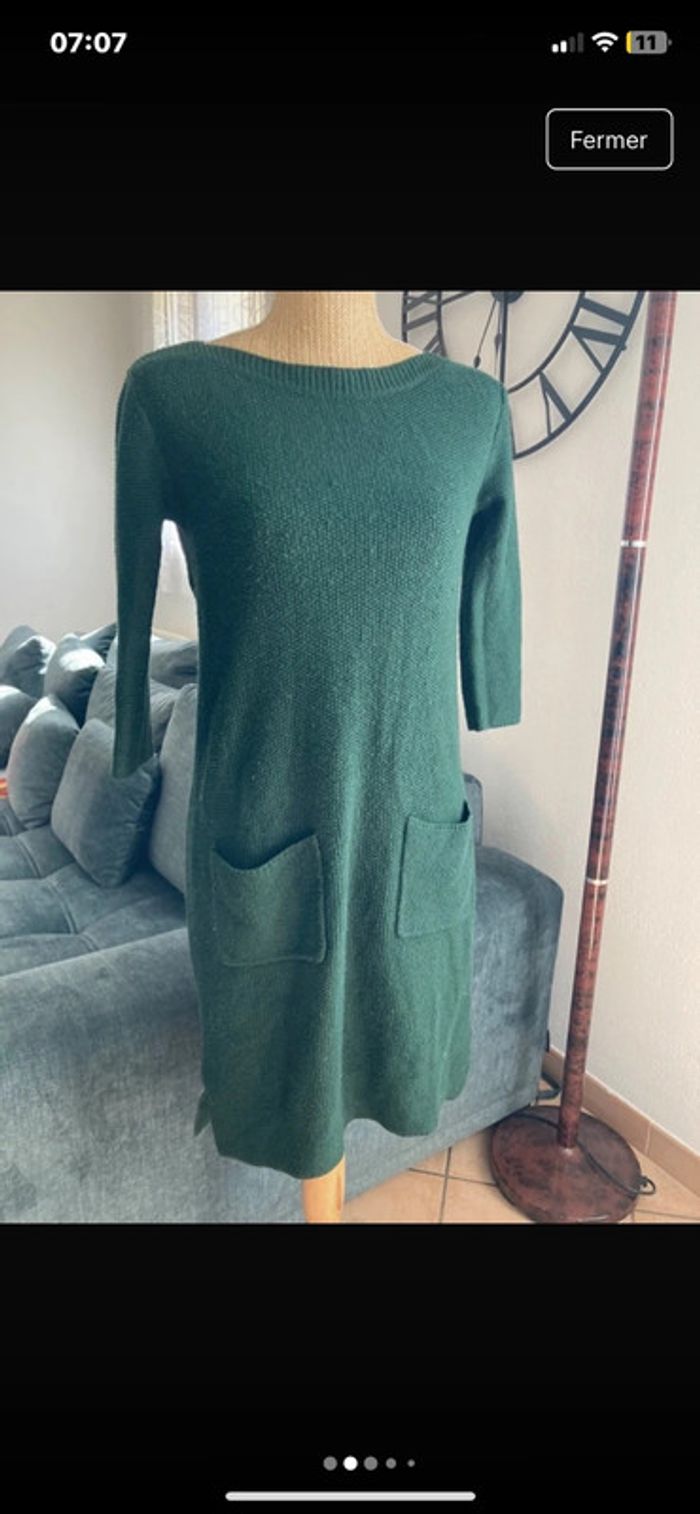 Robe pull manches 3/4 kiabi femme robe hiver en maille m - photo numéro 2