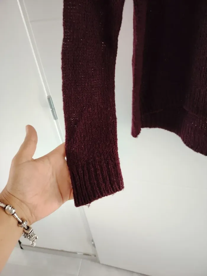 pull bordeaux taille S - photo numéro 4