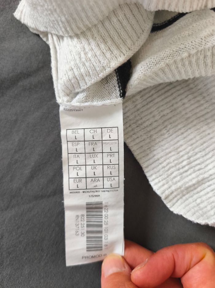 Pull oversize marinière femme taille 40 - photo numéro 6