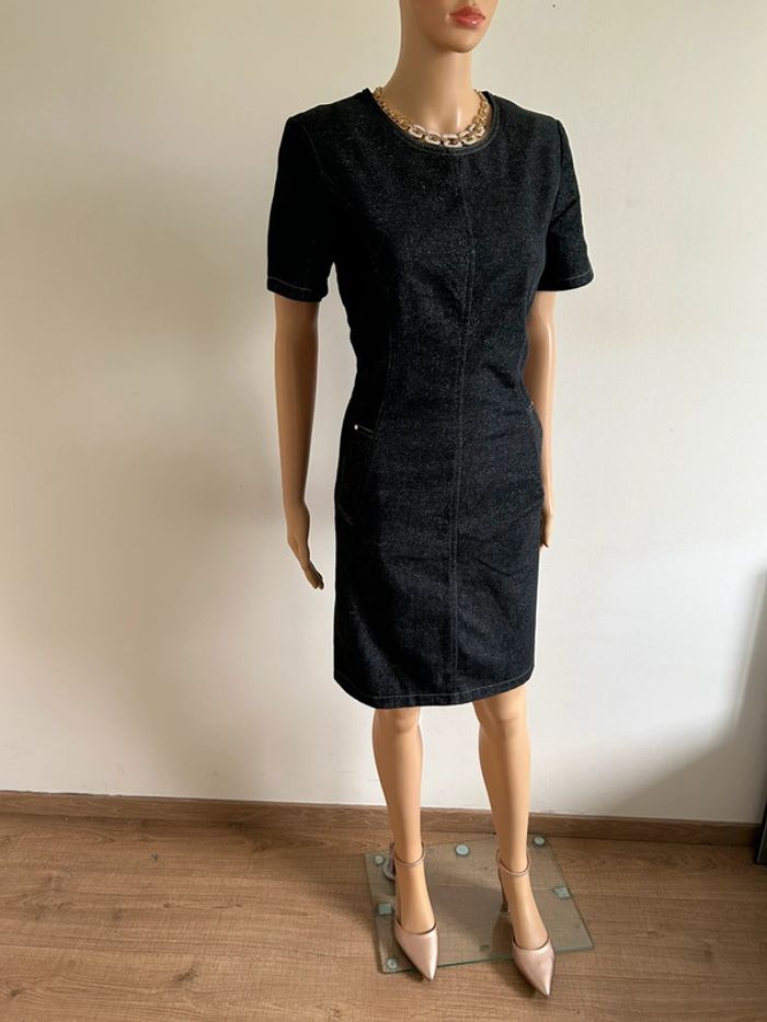 Robe en jean pailletée Christine Laure taille française 40 jamais portée - photo numéro 4