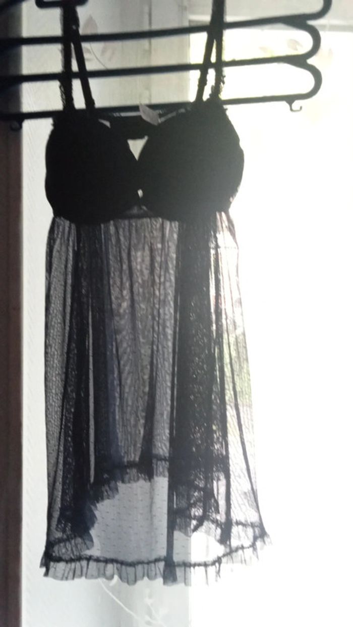 Très jolie Nuisette transparente bleu marine - photo numéro 9