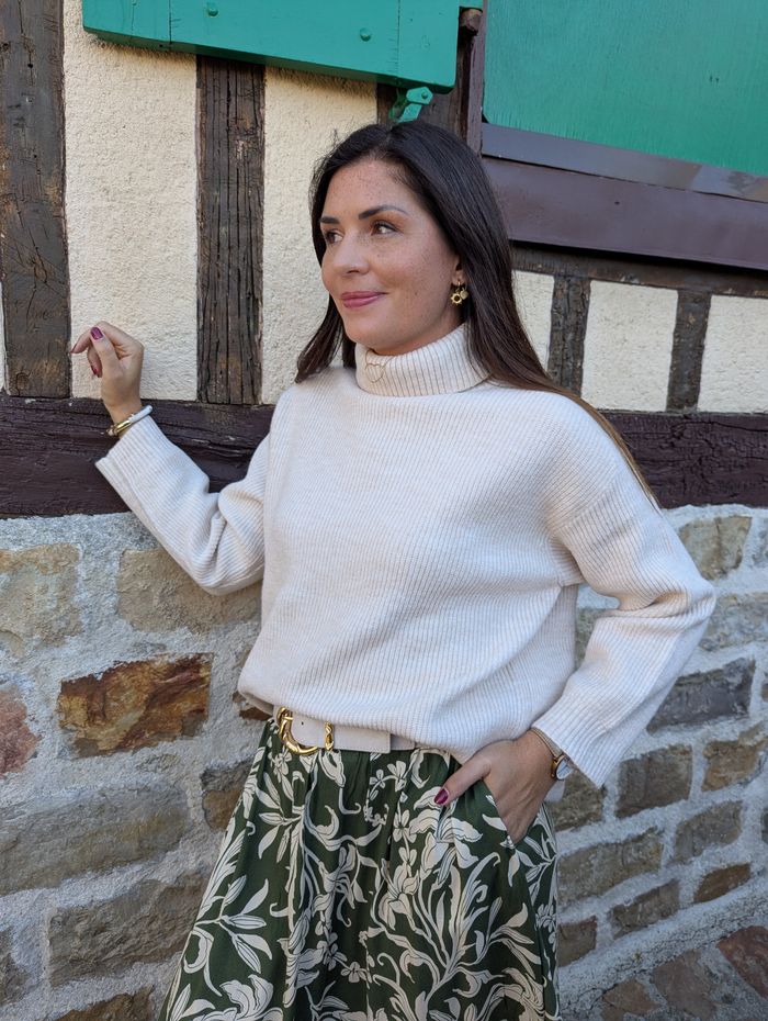 Pull oversize à col roulé St Malo beige
TU