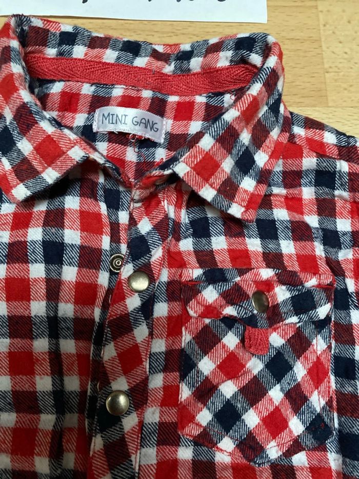 Chemise manches longues avec pressions 18 mois Mini Gang - photo numéro 3
