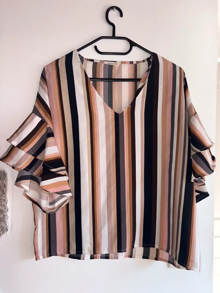 Blouse manche courte cache cache