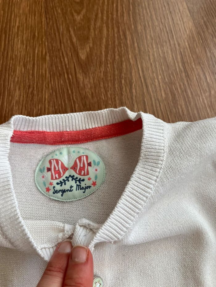 Gilet blanc fille 10 ans Sergent Major - photo numéro 5
