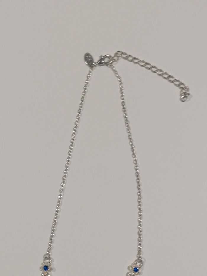 Collier fantaisie papillon fleur bleu 📿 - photo numéro 7