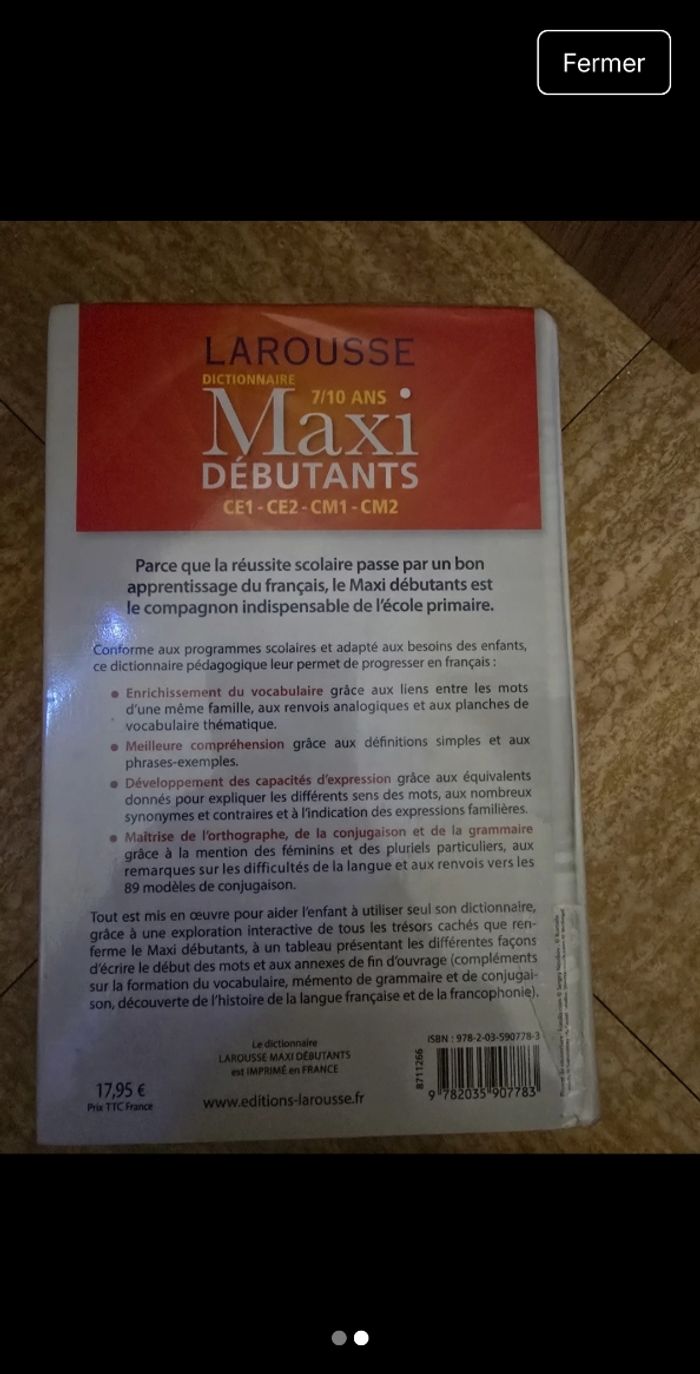 Dictionnaire Larousse Maxi Débutants - photo numéro 2