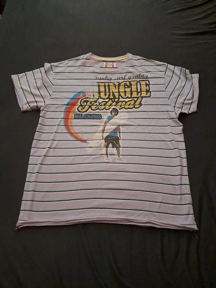 T-shirt Springfield Vintage Funky surf Quality Jungle Festival march 1986