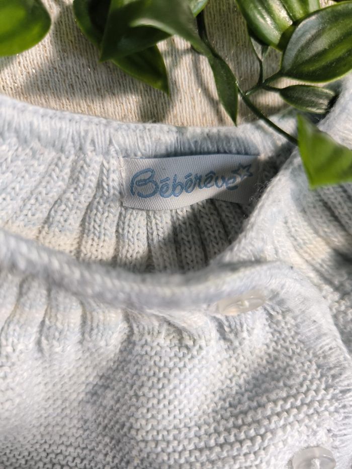 🧶 Cardigan en laine – taille naissance 1 mois - photo numéro 3