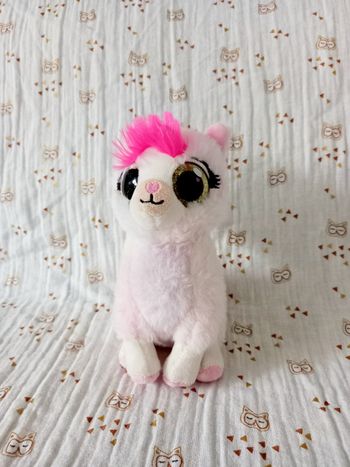 Doudou peluche lama gros yeux