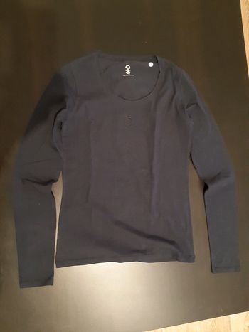 T-shirt femme manches longues bleu
