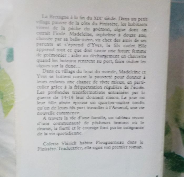 La fille du goémonier de Colette Vlérick Ed. Presses de la Cité - photo numéro 2