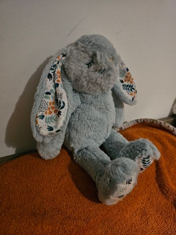 Peluche lapin bleu